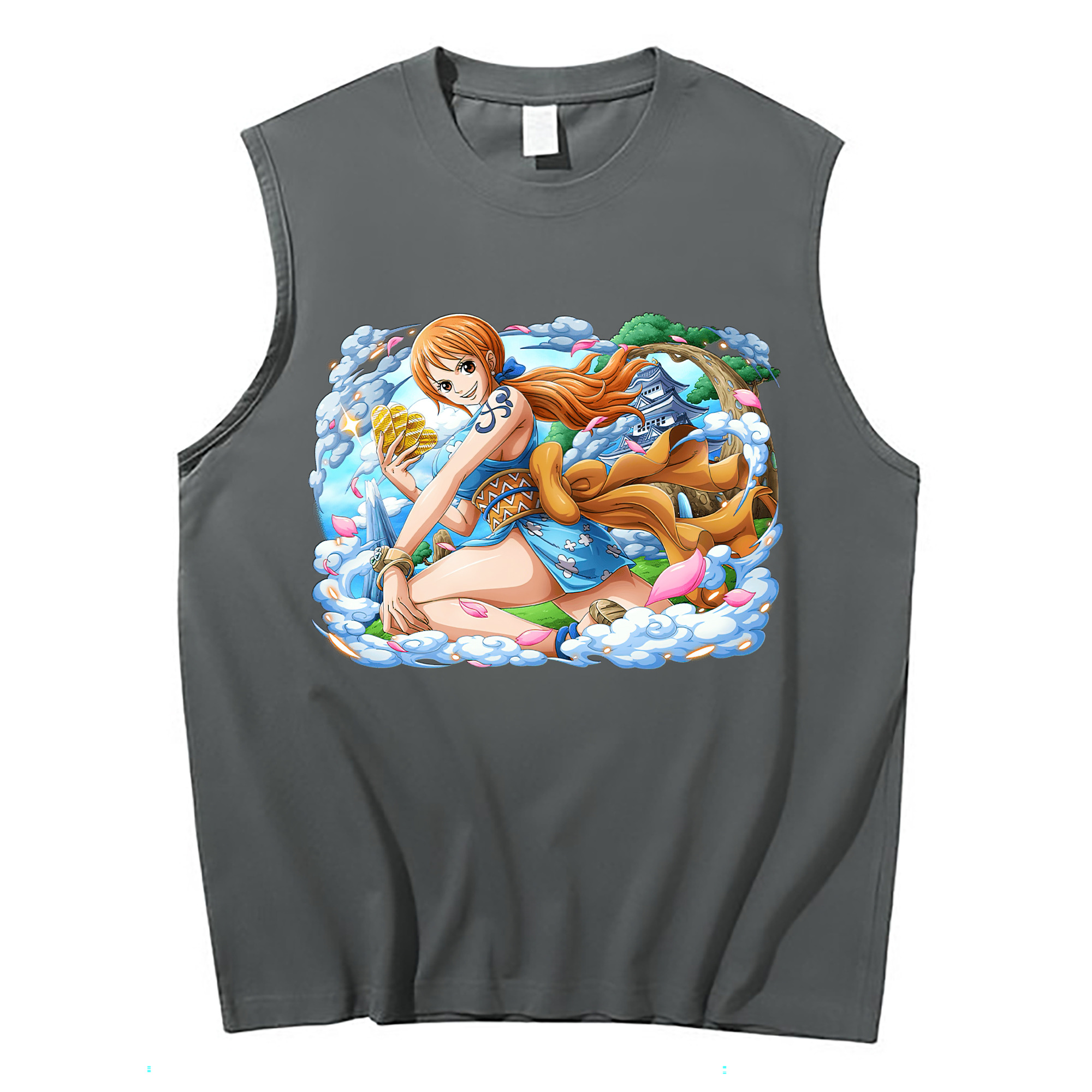 ワンピース ナミ ONE PIECE Nami コットン100％タンクトップ（フロントプリント）
